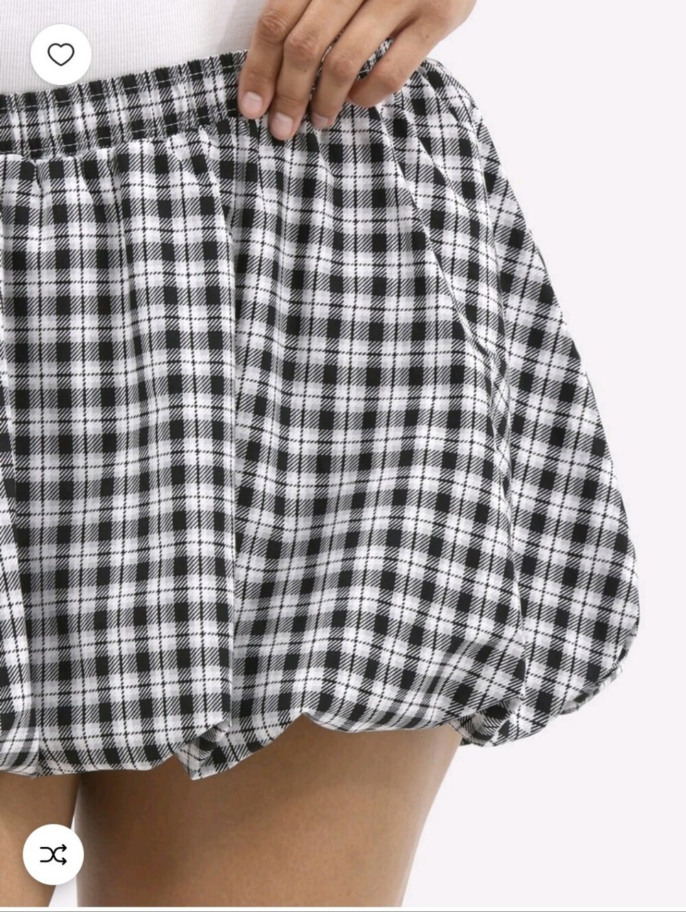 Bubble Skort Black & White Plaid NWT Size S - Picture 4 of 11